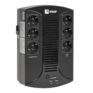 ИБП E-Power Home 800 ВА , 480Вт, 6хSchuko, 2xUSB Charger, USB,RJ11 SSW-800