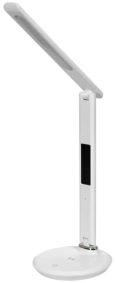 LIGHTING Светильник светодиодный настольный 2011 7Вт на подставке QI-заряд USB-выход кожа белый IEK LDNL0-2011-1-QI-7-K01