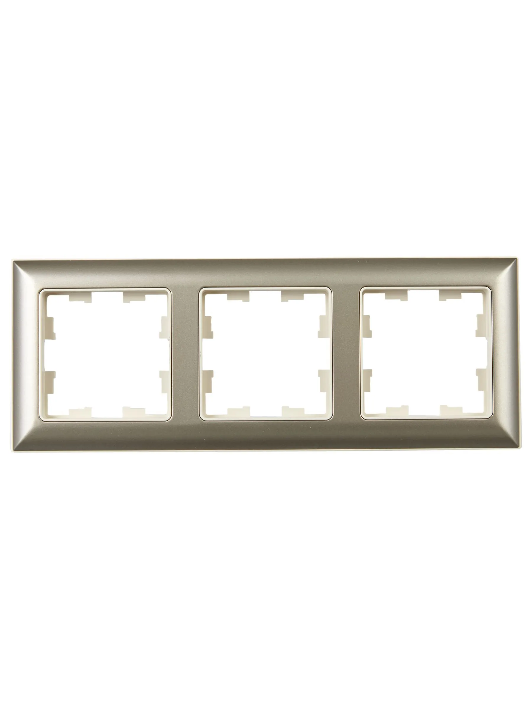 BRITE Рамка 3-местная РУ-3-Бр бежевый/шампань IEK - Фото 4