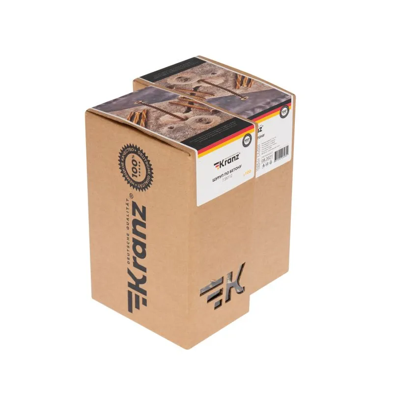 Шуруп по бетону 7,5х112мм, короб (100 шт/уп) KRANZ - Фото 2