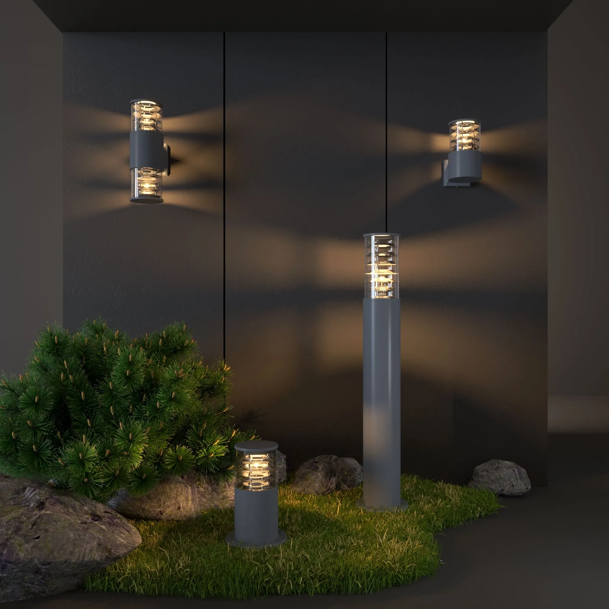 Светильник уличный настенный 1407 TECHNO серый Elektrostandard - Фото 4