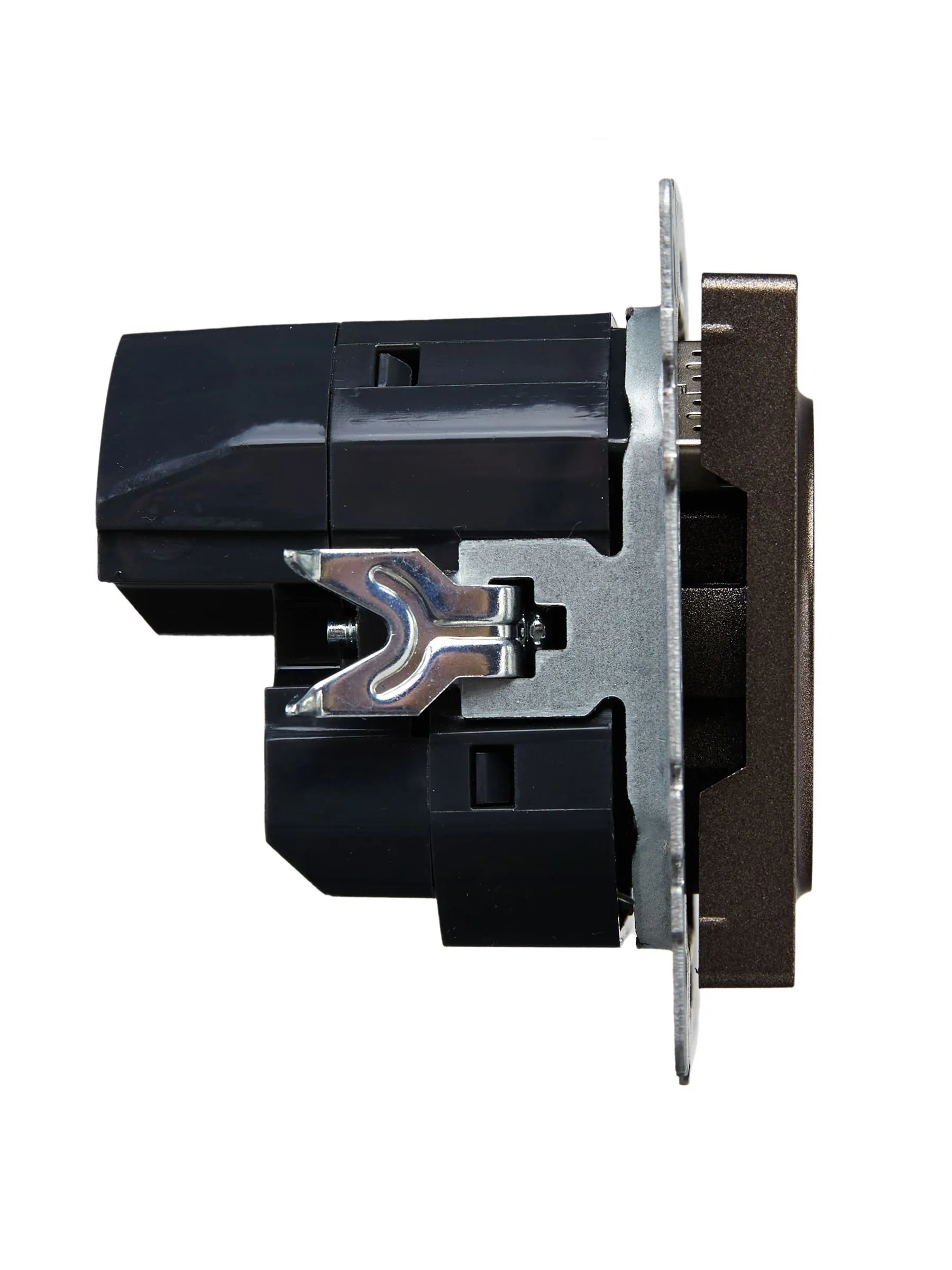 BRITE Розетка 1-местная с заземлением с защитными шторками 16А с USB A+A 5В 2,1А РЮш10-1-БрТБ темная бронза IEK - Фото 6