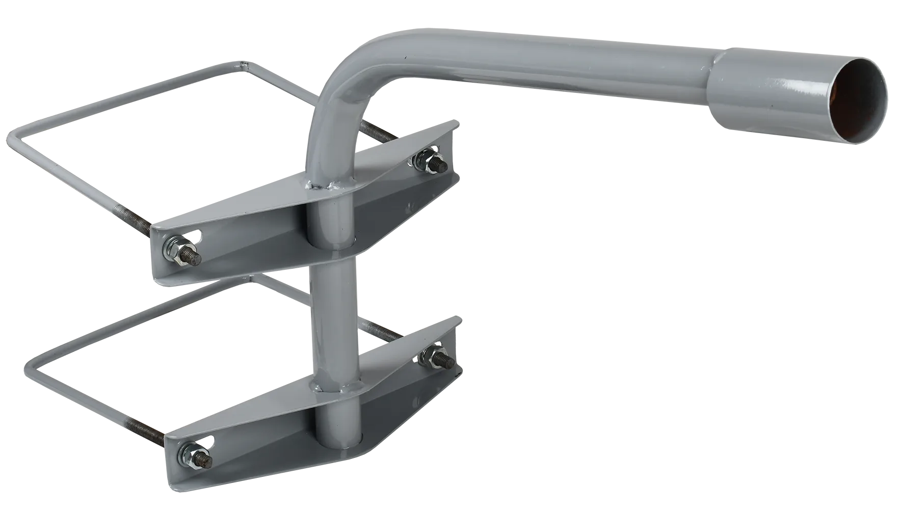 Кронштейн КНО-2 D=48мм L=500мм на опору 2 хомута серый IEK