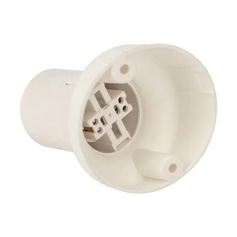 Патрон пластиковый настенный Е27 наклонный, белый, c этикеткой REXANT - Фото 3