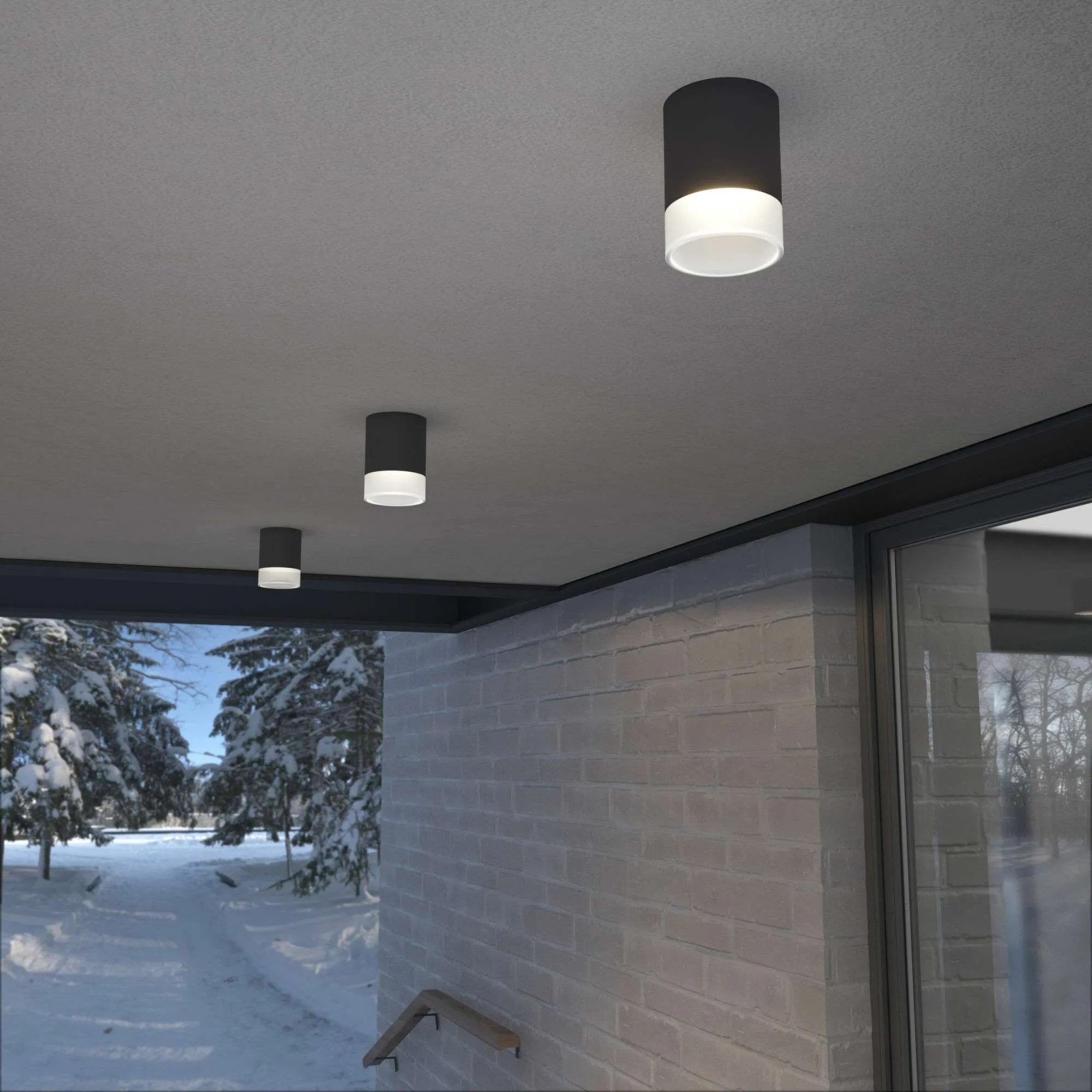 Светильник уличный потолочный Light LED 2107 IP54 35140/H черный Elektrostandard - Фото 4