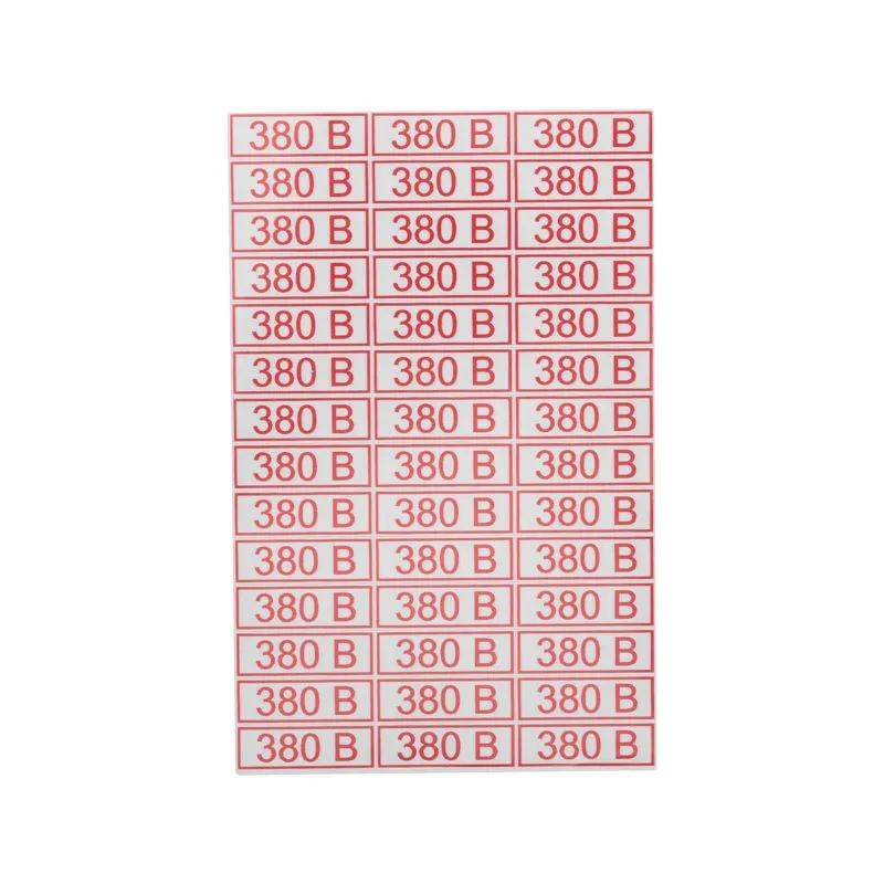 Наклейка знак электробезопасности «380 В»10х30мм (42 шт. на листе, 5 листов) REXANT - Фото 2