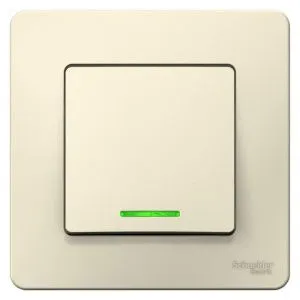 Выключатель 1-кл. СП Blanca 10А IP20 (сх. 1) 250В с подсветкой молочн. SE BLNVS010112 1210295