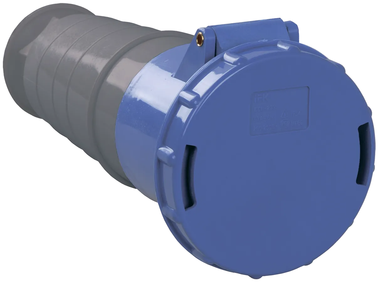 Розетка переносная ССИ-233 2P+PE 63А 200-250В IP54 IEK