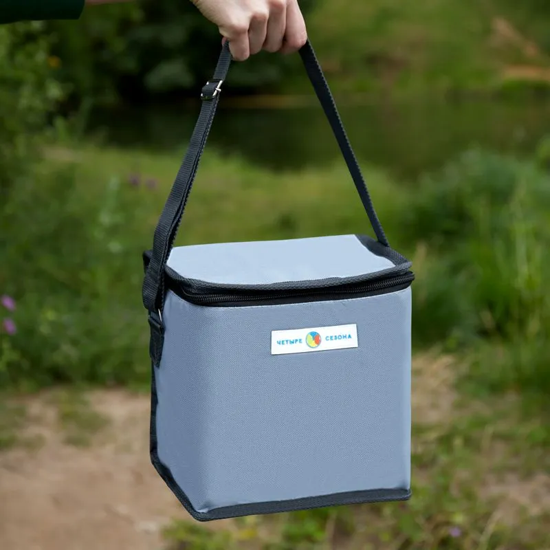 Сумка-холодильник (термосумка) 6л, 2 слоя утепления ЧЕТЫРЕ СЕЗОНА - Фото 4