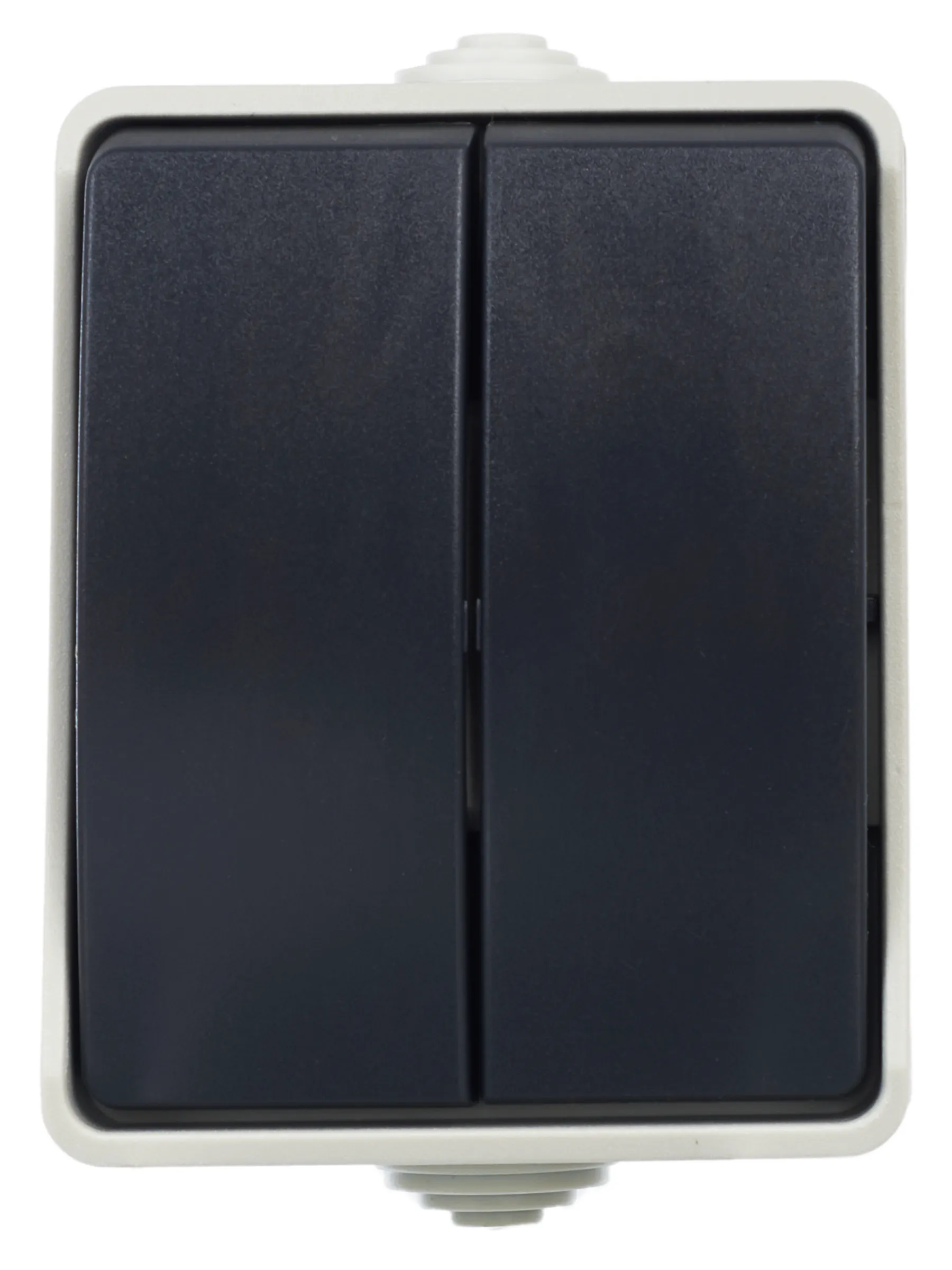 FORS Выключатель 2-клавишный для открытой установки 10А IP54 ВС20-2-0-ФСр серый IEK - Фото 2