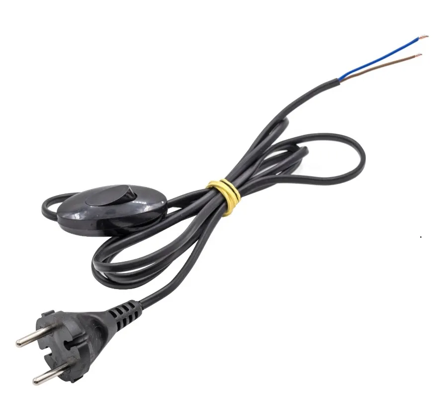 Шнур ШБ для Бра ШВВП 2*0,75 (6А) 3м. черн. DEKRON DEK09302-0017