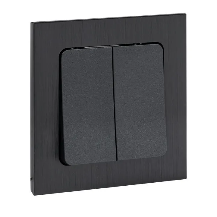 Стокгольм Механизм Выключателя 2-кл. 10А автоматические клеммы черный EKF - Фото 3