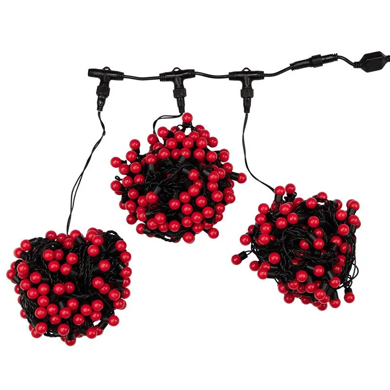 Гирлянда LED ClipLight - ШАРИКИ 24V, 3 нити по 20 м, цвет диодов Красный - Фото 2