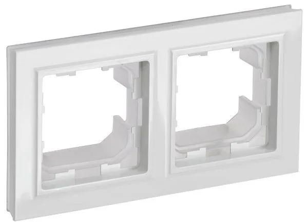 BRITE Рамка 2-местная IP44 РУ-2-БрБ-44 белый IEK BR-M22-44-K01