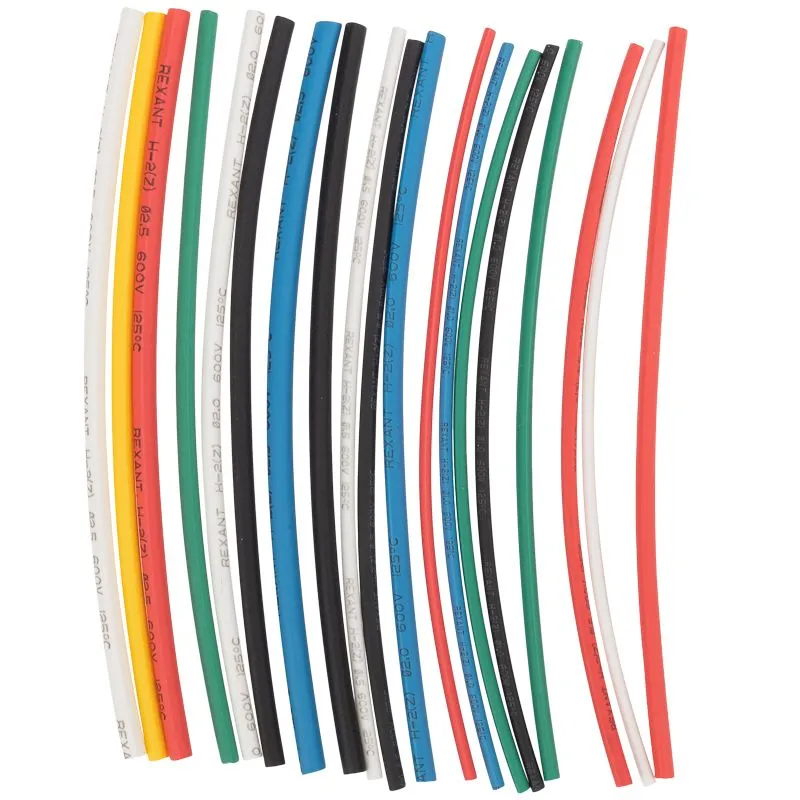 Набор термоусаживаемых трубок ТУТ нг №4 SMALL TUBE 2:1, упаковка 20 шт. по 10 см REXANT - Фото 3