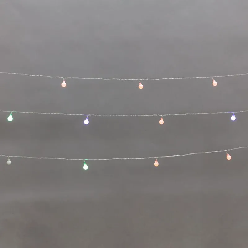 Гирлянда светодиодная Шарики 5м, 20LED, IP20, прозрачный провод, свечение мульти (RG/RB), контроллер 8 режимов, 230В NEON-NIGHT 304-022