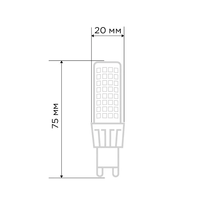 Лампа светодиодная капсульного типа JD-CORN G9 230В 7Вт 6500K холодный свет (поликарбонат) REXANT - Фото 2