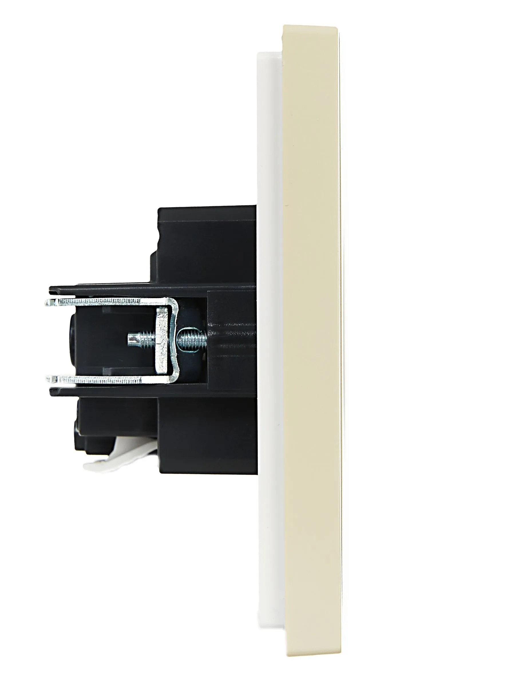 FORTE&PIANO Розетка 1-местная с заземлением без защитных шторок безвинтовое крепление 16А FP414 ваниль IEK - Фото 3