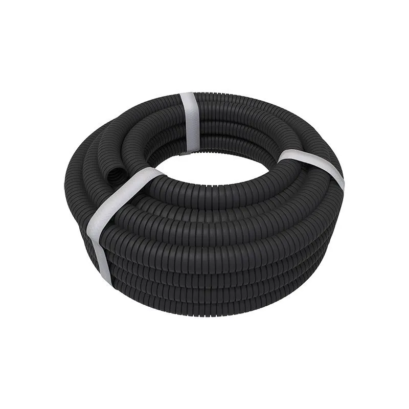 Труба гофрированная из ПНД безгалогенная HF, с зондом, ø16мм, черная (бухта 50 м/уп) REXANT - Фото 2