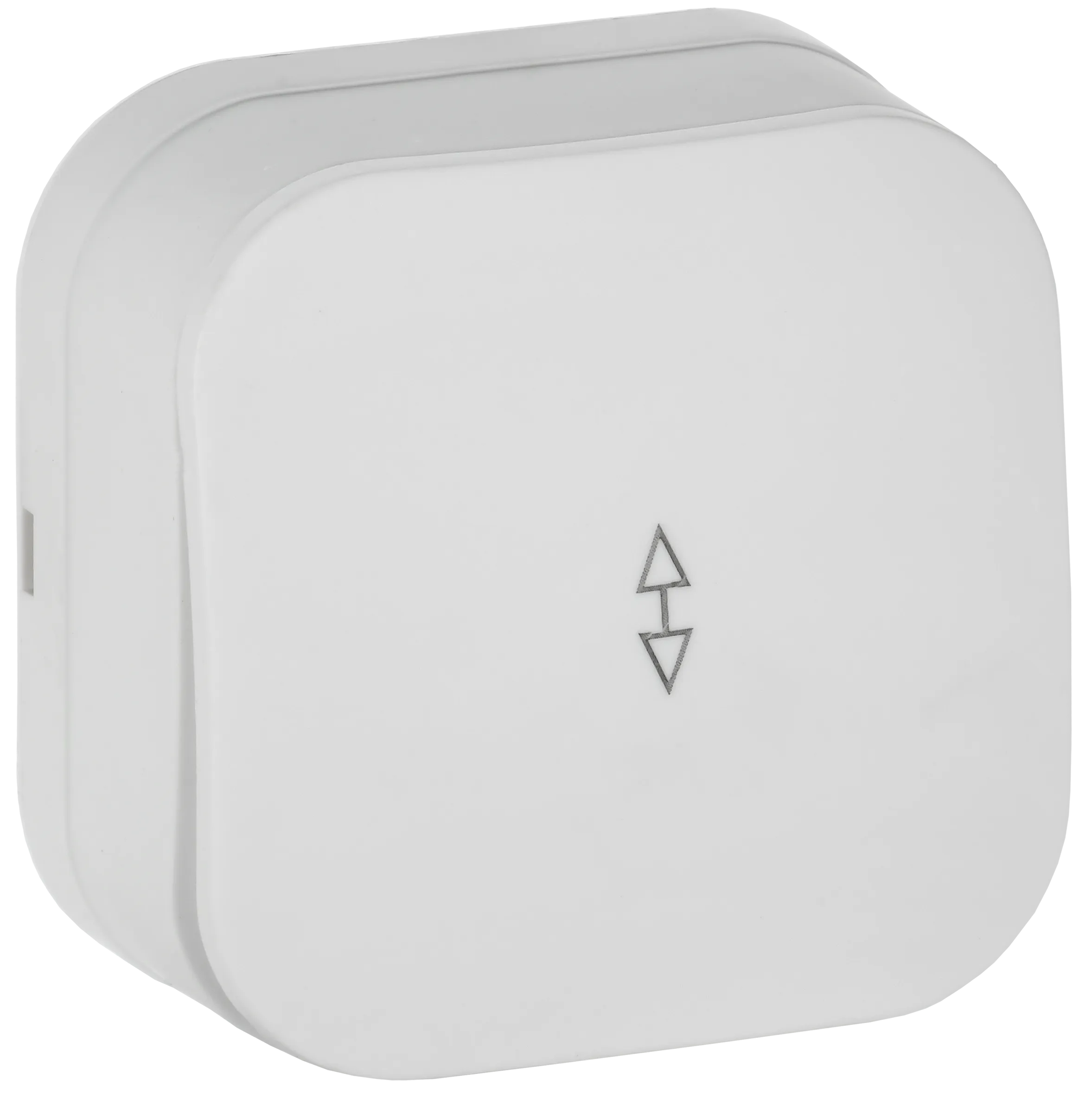 GLORY Выключатель 1-клавишный для открытой установки проходной 10А ВСп10-1-0-ХБм белый матовый IEK