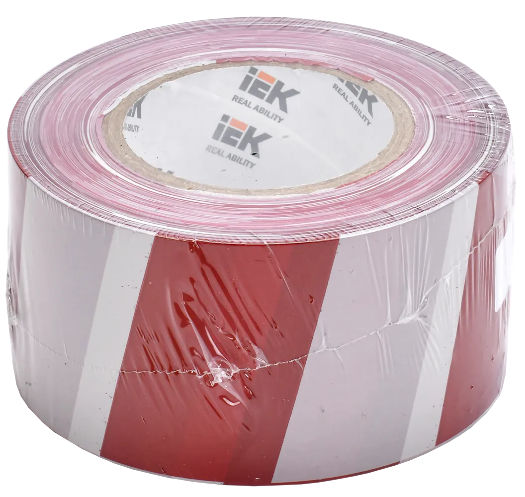 Лента сигнальная оградительная ЛО-250 (50мм-35мкм) красно-белая 250м IEK - Фото 2