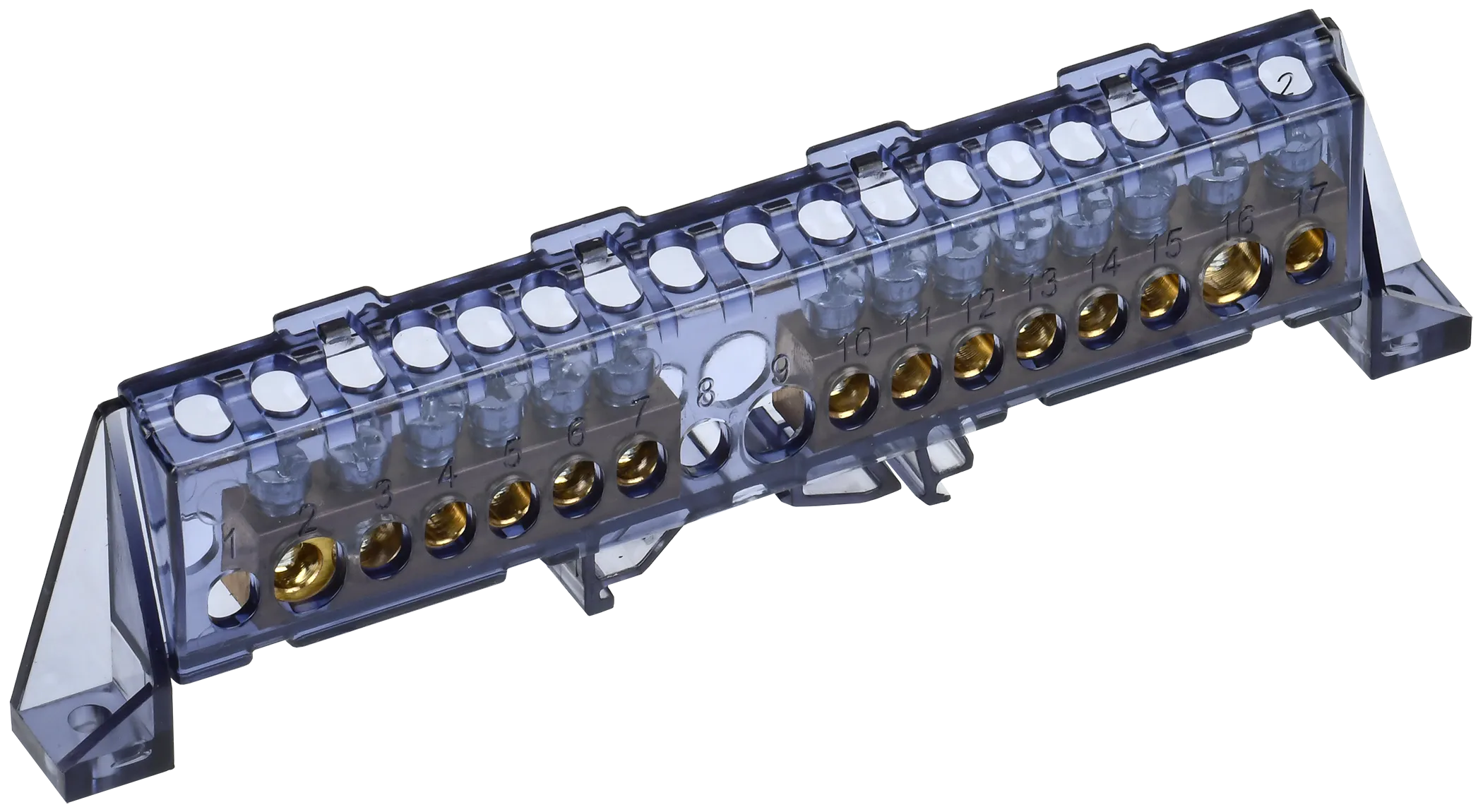 TEKFOR Шина N "ноль" в комбинированном DIN-изоляторе "Стойка" 8х12-(6+8)-Ч IEK