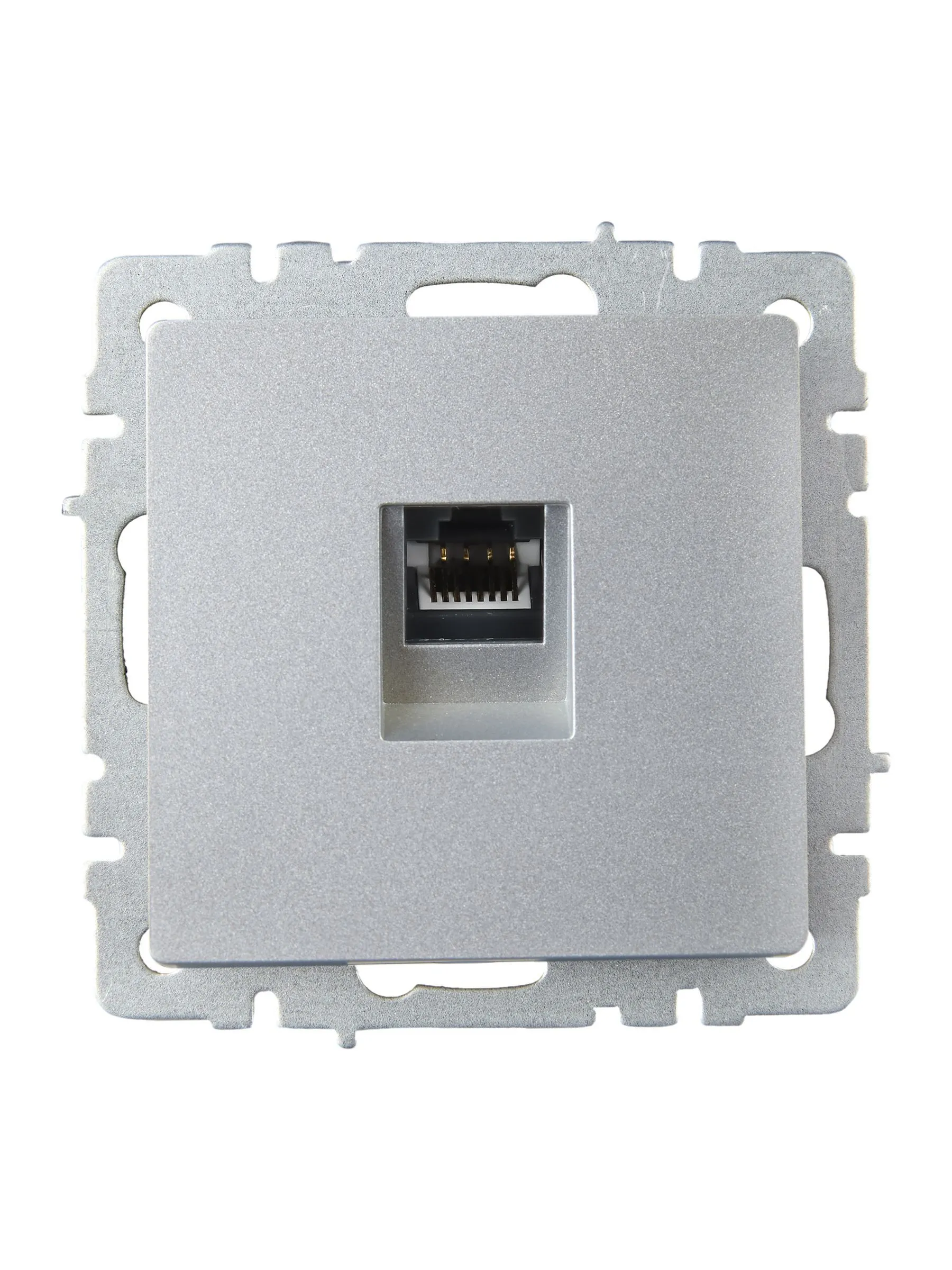 BRITE Розетка компьютерная RJ45 кат.6 РК11-БрА алюминий IEK - Фото 3