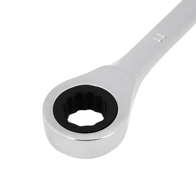 Ключ комбинированный трещоточный 11мм, CrV, зеркальный хром REXANT - Фото 2