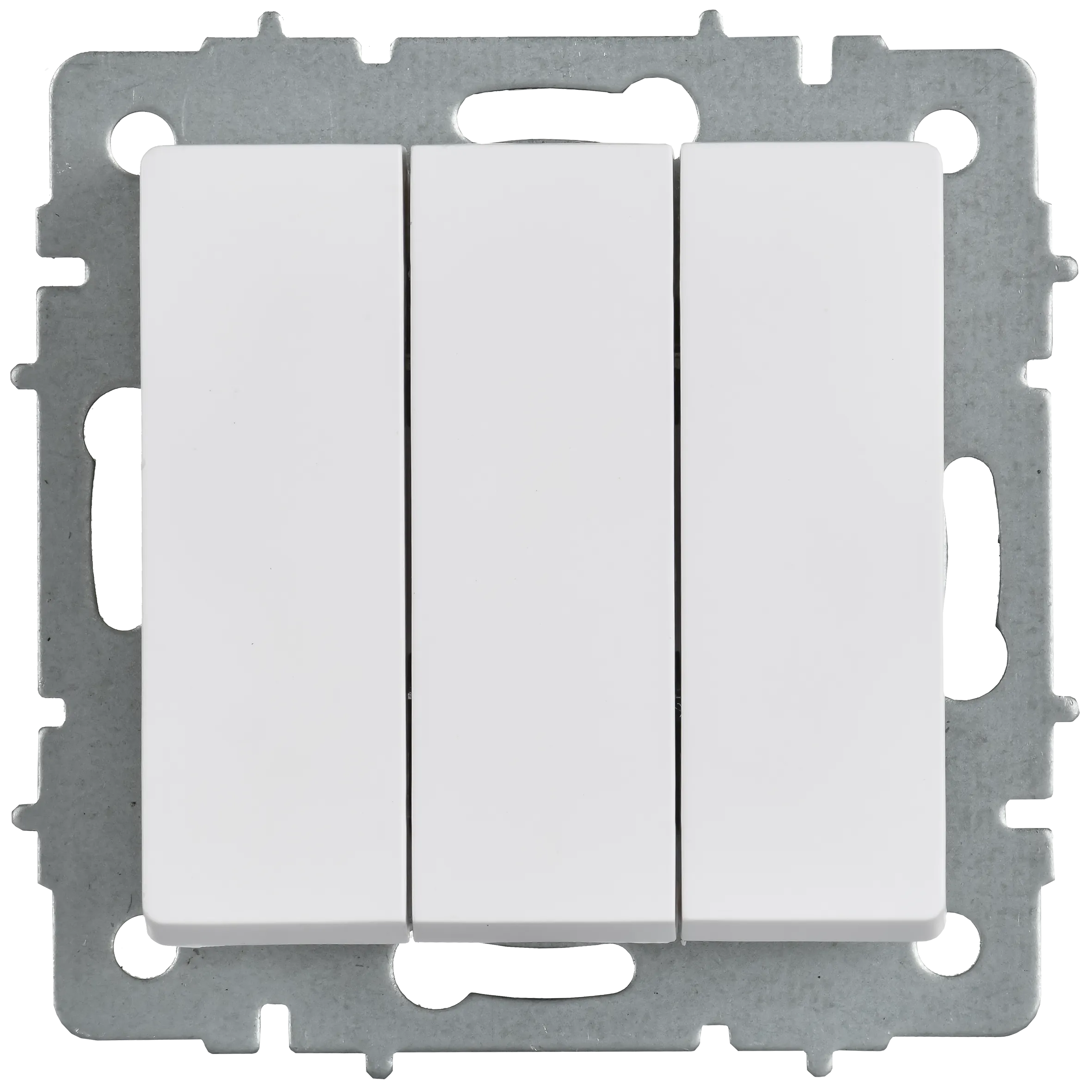 BRITE Выключатель 3-клавишный 10А ВС10-3-0-БрАБ арктический белый IEK - Фото 6