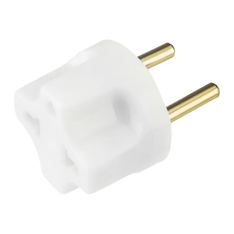 Адаптер сетевой (переходник) с Евро А/F на вилку С1 CEE 7/2 «Питер» 10А б/з белый PROconnect (пакет БОПП 1 шт/уп.) - Фото 3