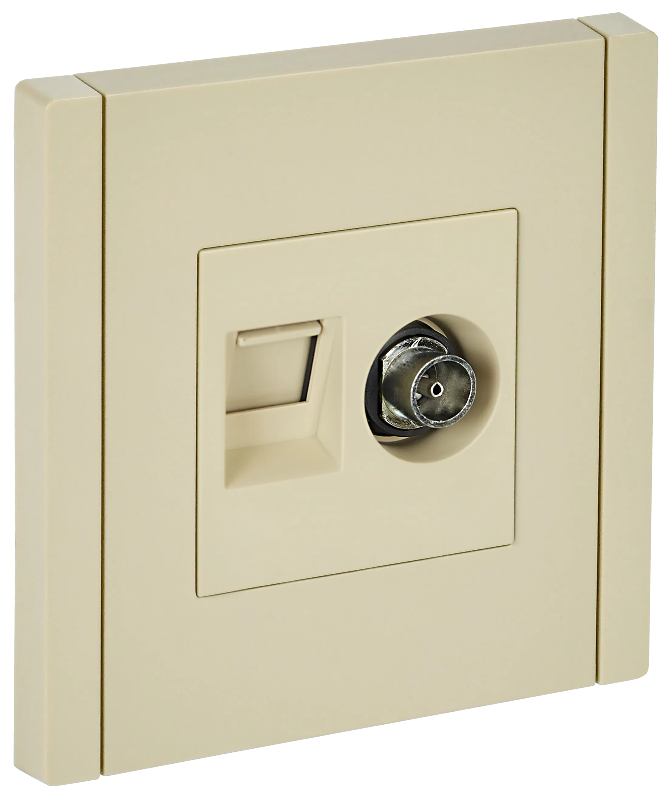 FORTE&PIANO Розетка двойная TV+RJ45 кат.5E FP436 ваниль IEK