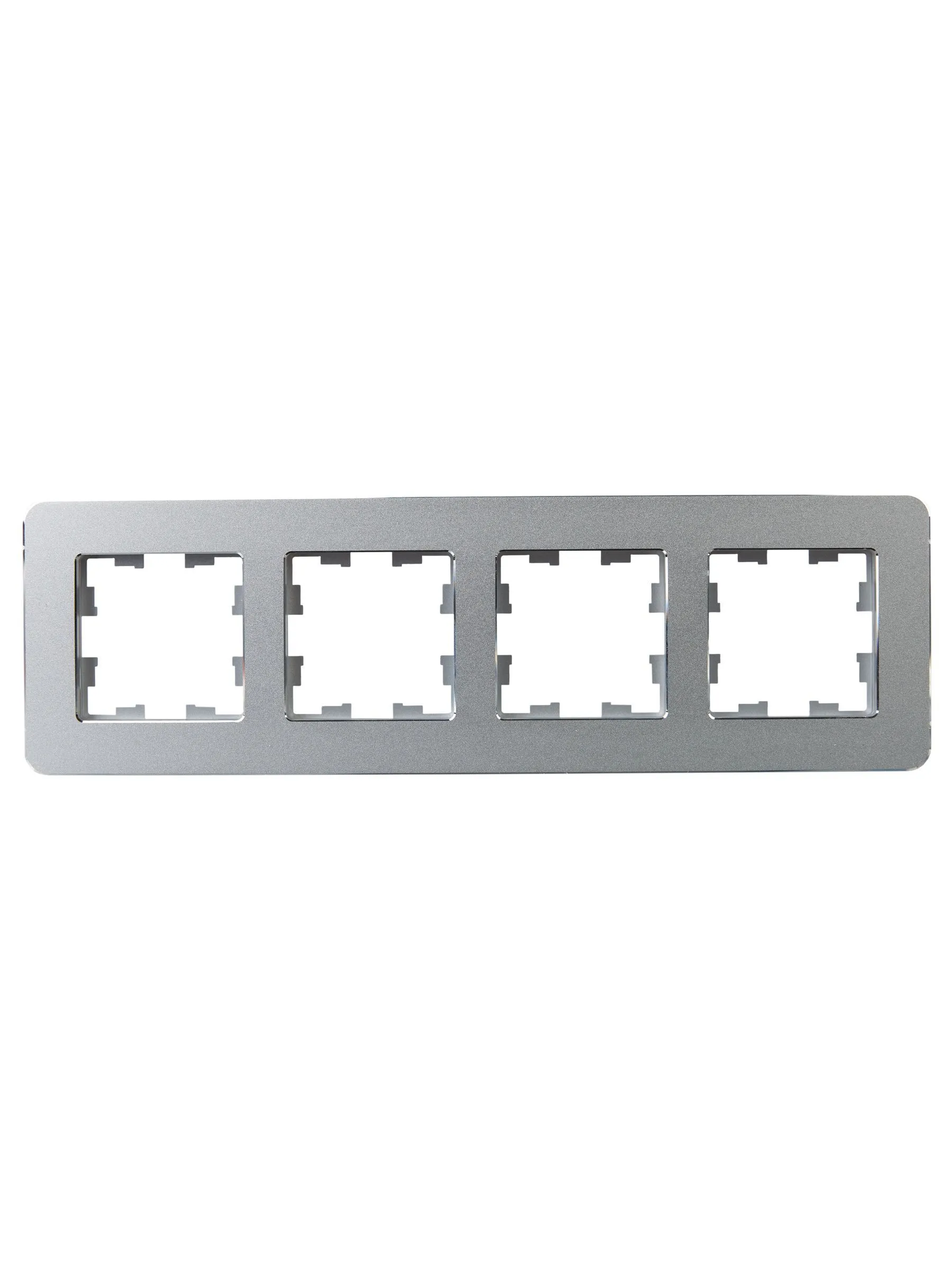 BRITE Рамка 4-местная РУ-4-1-Бр металл алюминий RE IEK - Фото 7