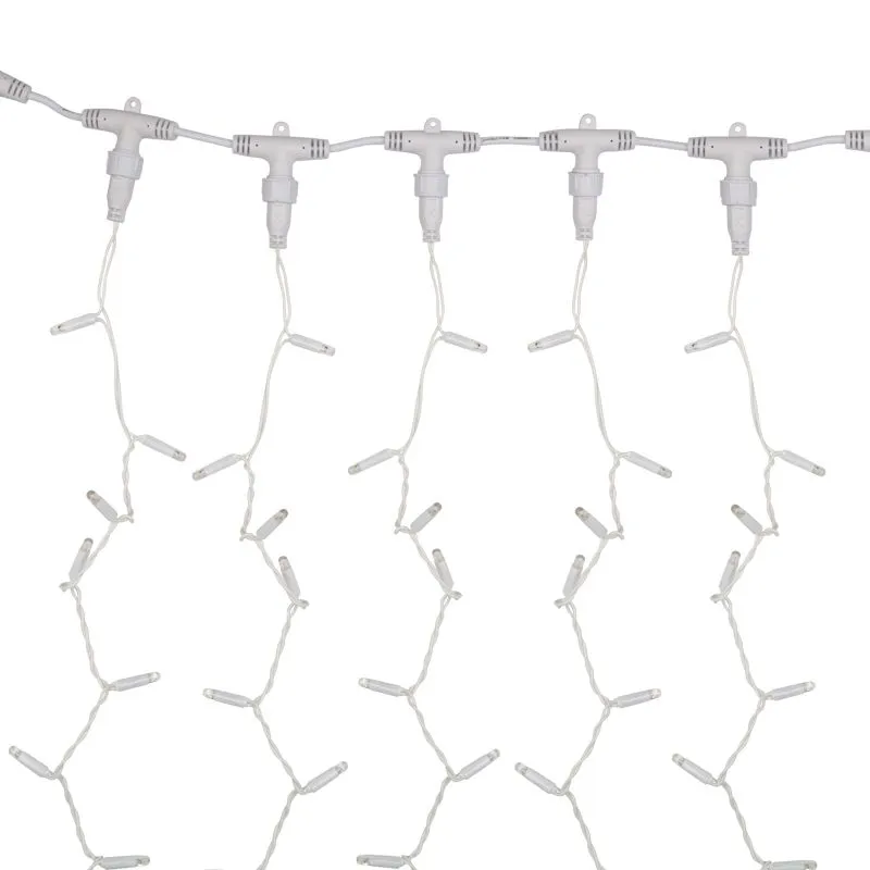 Гирлянда светодиодная Занавес 2х3м 600 LED СИНИЙ белый ПВХ IP65 эффект мерцания 230В  нужен блок 303-500-1 NEON-NIGHT - Фото 2