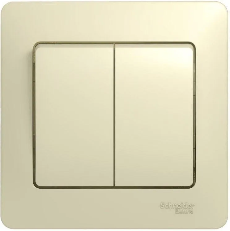 Выключатель 2-кл. СП Glossa 10А IP20 (сх. 5) 10AX в сборе беж. SE GSL000252