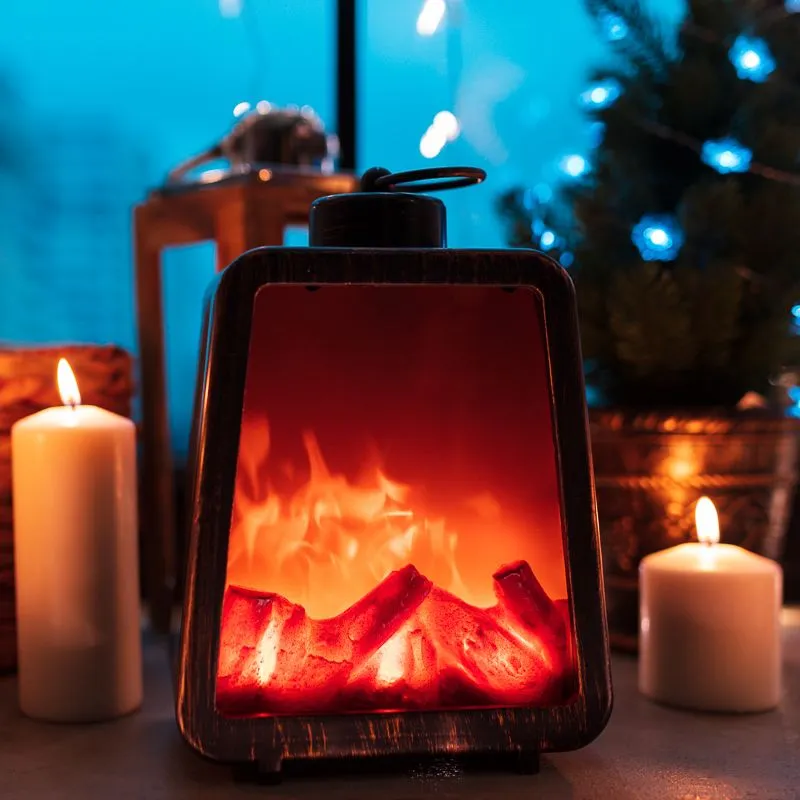 Светодиодный камин Лофт USB с эффектом живого огня 17х10х24.5 см NEON-NIGHT - Фото 3