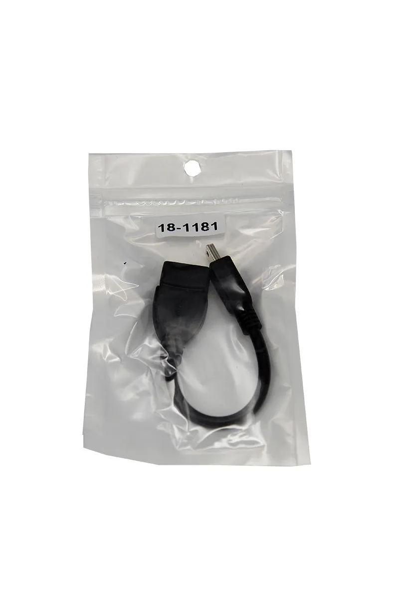 Кабель USB OTG, шт. mini USB – гн. USB-A, 2,4A, 0,15м, ПВХ, черный REXANT - Фото 2