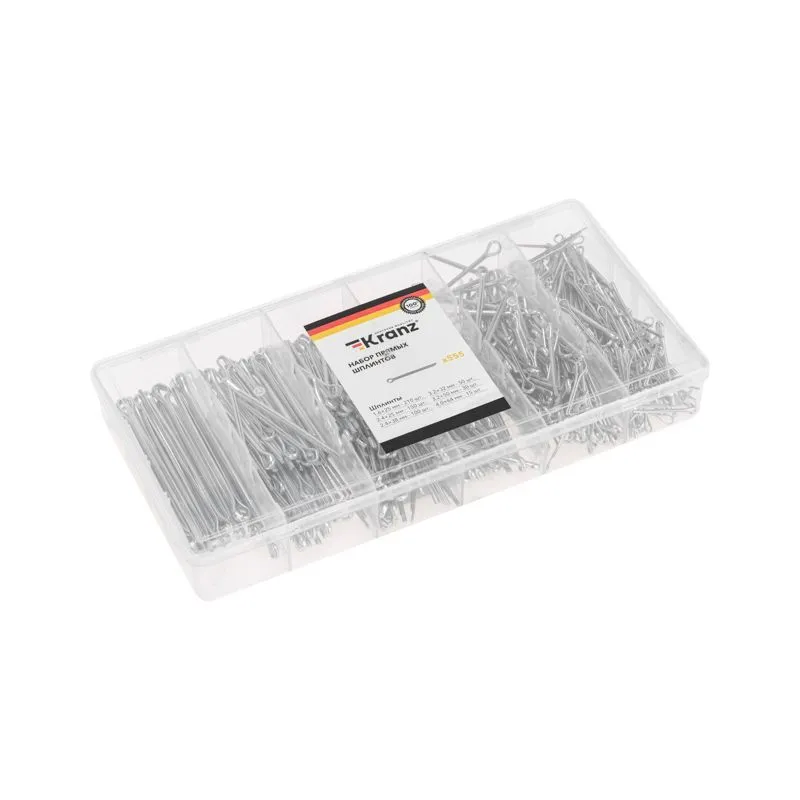 Набор прямых шплинтов (555 шт/уп) KRANZ KR-01-3101-16