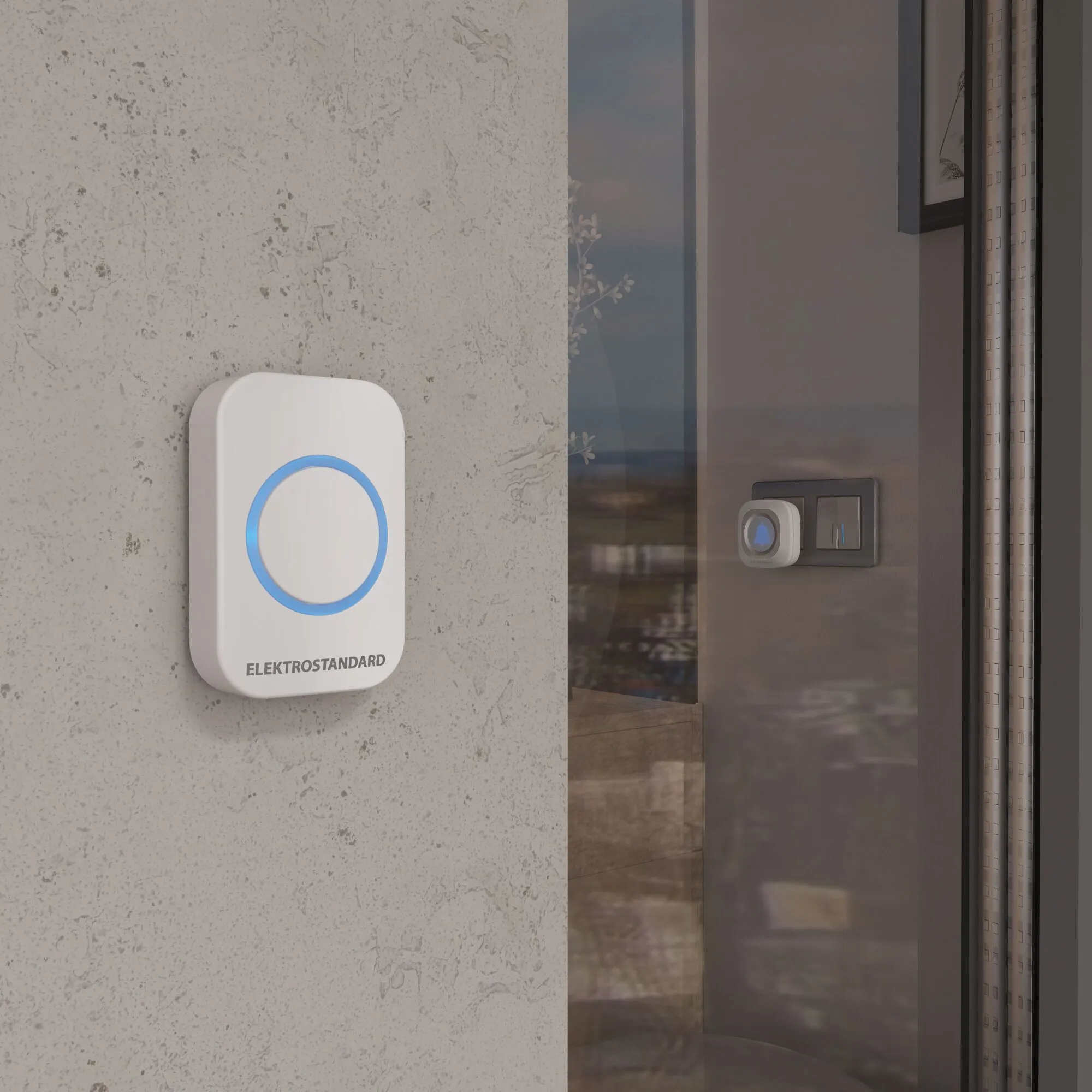 Звонок беспроводной 36M IP44 DBQ25M WL белый Elektrostandard - Фото 3