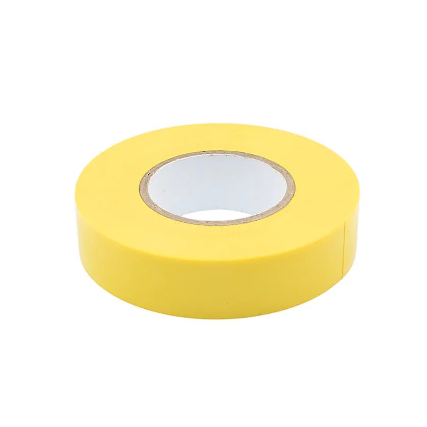 Изолента ПВХ 0,18х19мм, 20м профессиональная желтая (5шт/уп) DEKRON - Фото 3