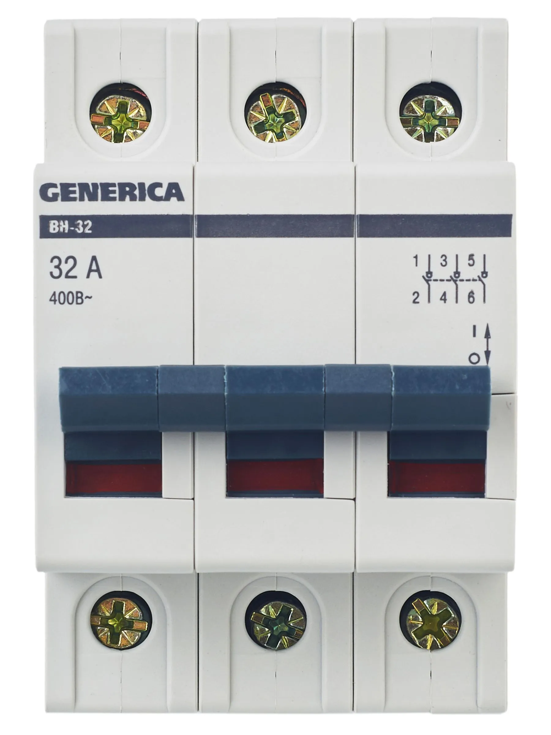 Выключатель нагрузки (мини-рубильник) ВН-32 3Р 32А GENERICA - Фото 6