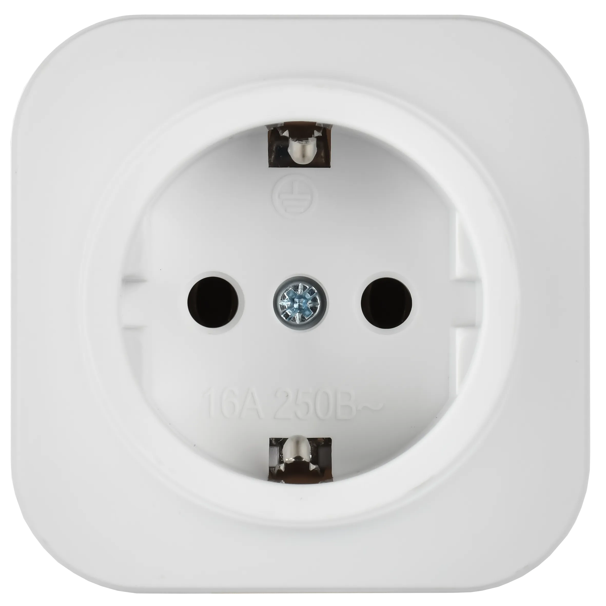 GLORY Розетка 1-местная для открытой установки с заземлением без защитных шторок 16А РС20-3-ХБм белый матовый IEK - Фото 4