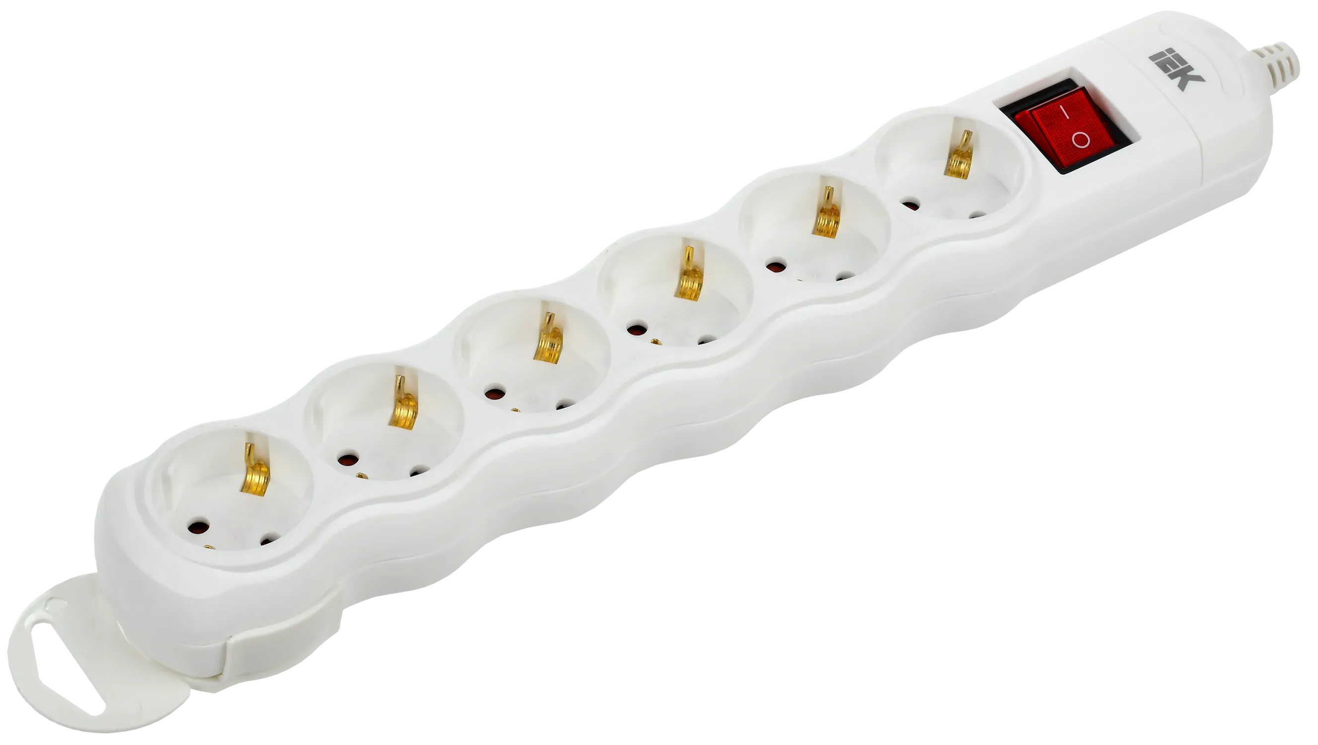 Розетка переносная разборная с выключателем РПр06В 6 мест IEK