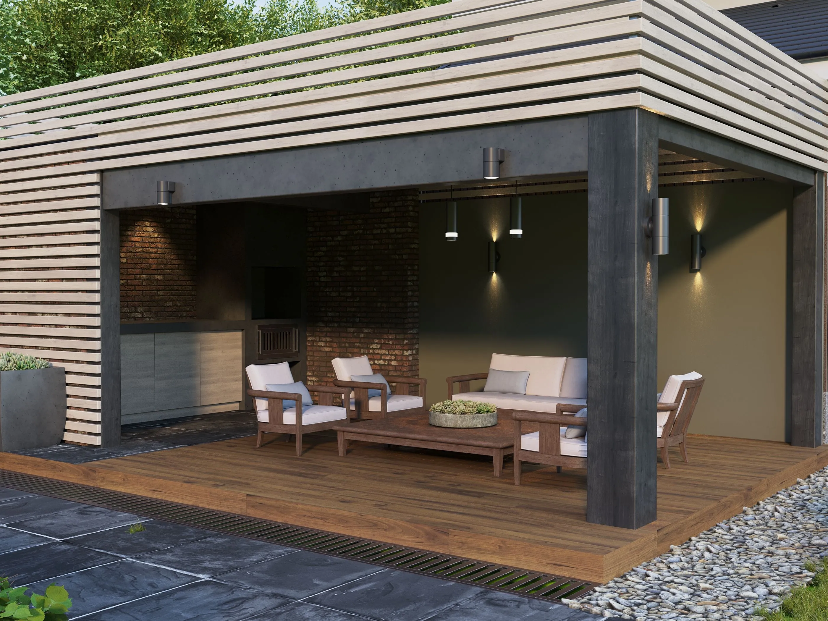 LIGHTING Светильник уличный 5112 настенный под лампу GU10 IP65 серый IEK - Фото 5