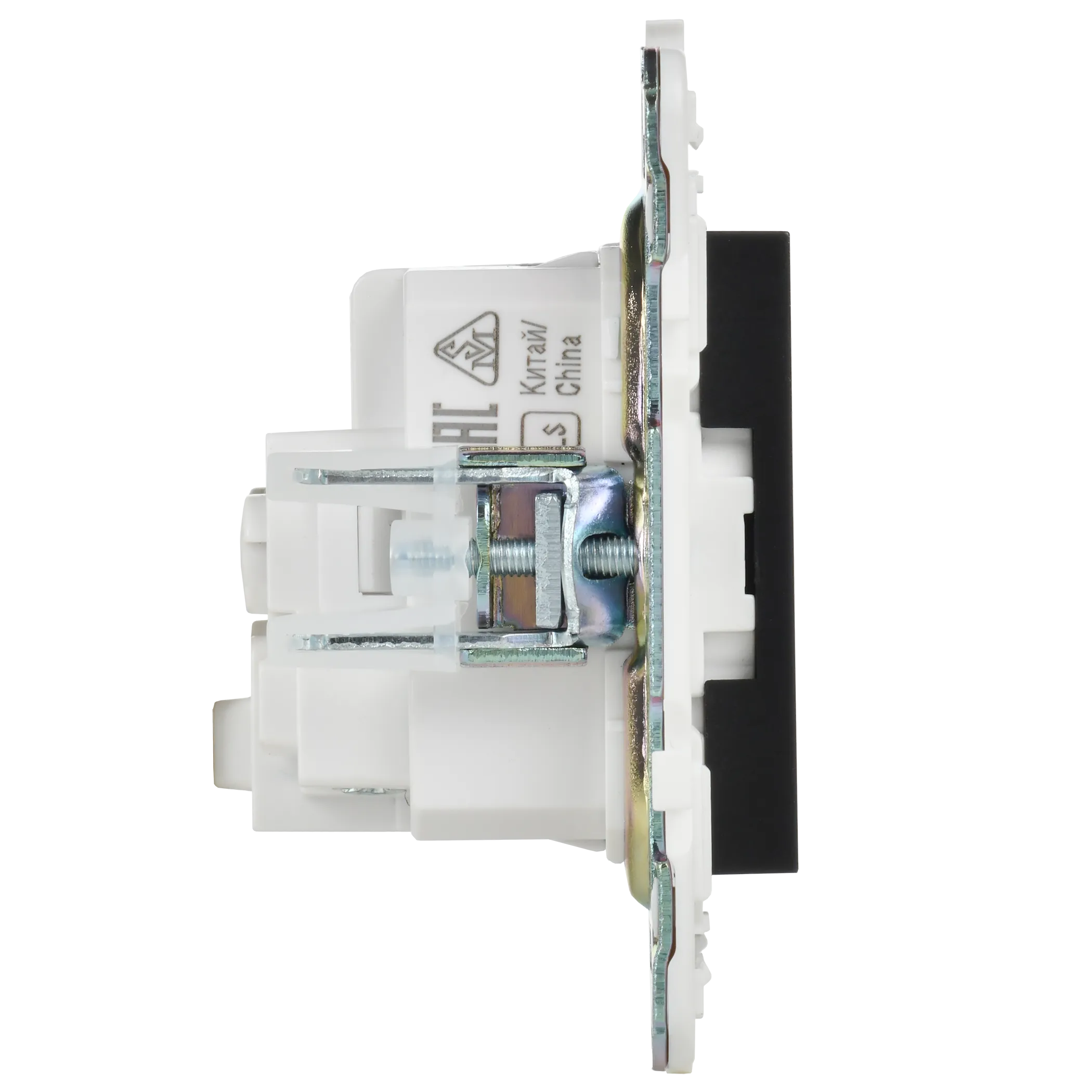 SKANDY Розетка с заземлением с защитными шторками 16А SK-R04Bl черный IEK - Фото 3