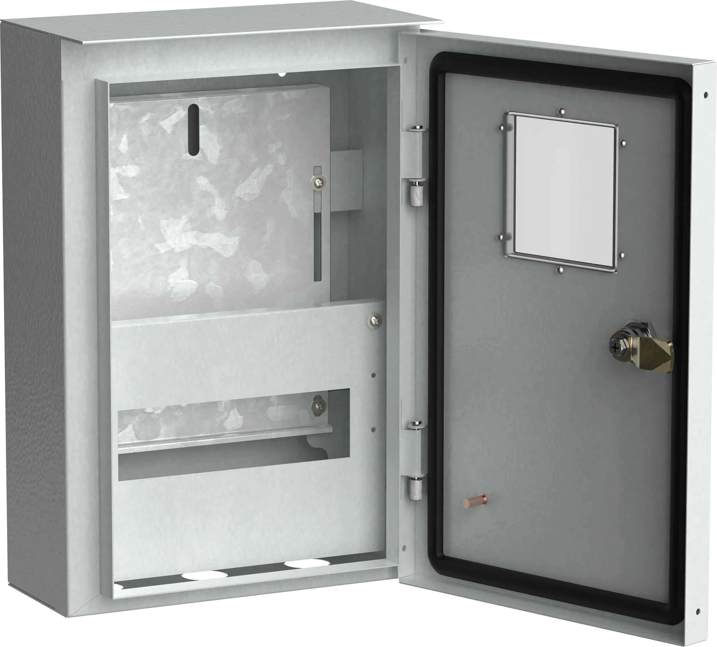 TITAN Корпус металлический коттеджный ЩУРн-1/9 (370х250х135мм) У1 IP54 IEK MKM24-N-009-54-ZO