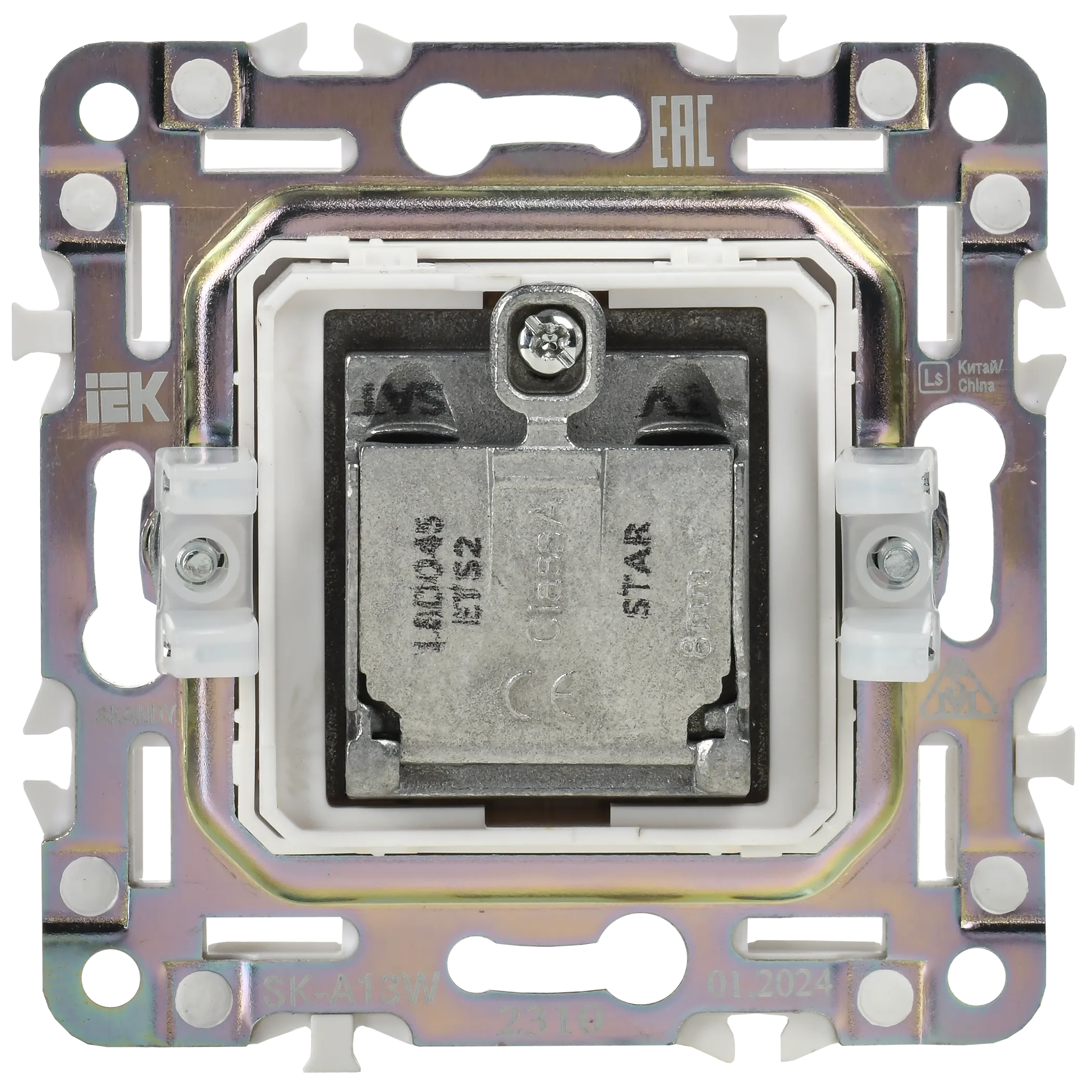 SKANDY Розетка двойная TV+SAT SK-A13W арктический белый IEK - Фото 3