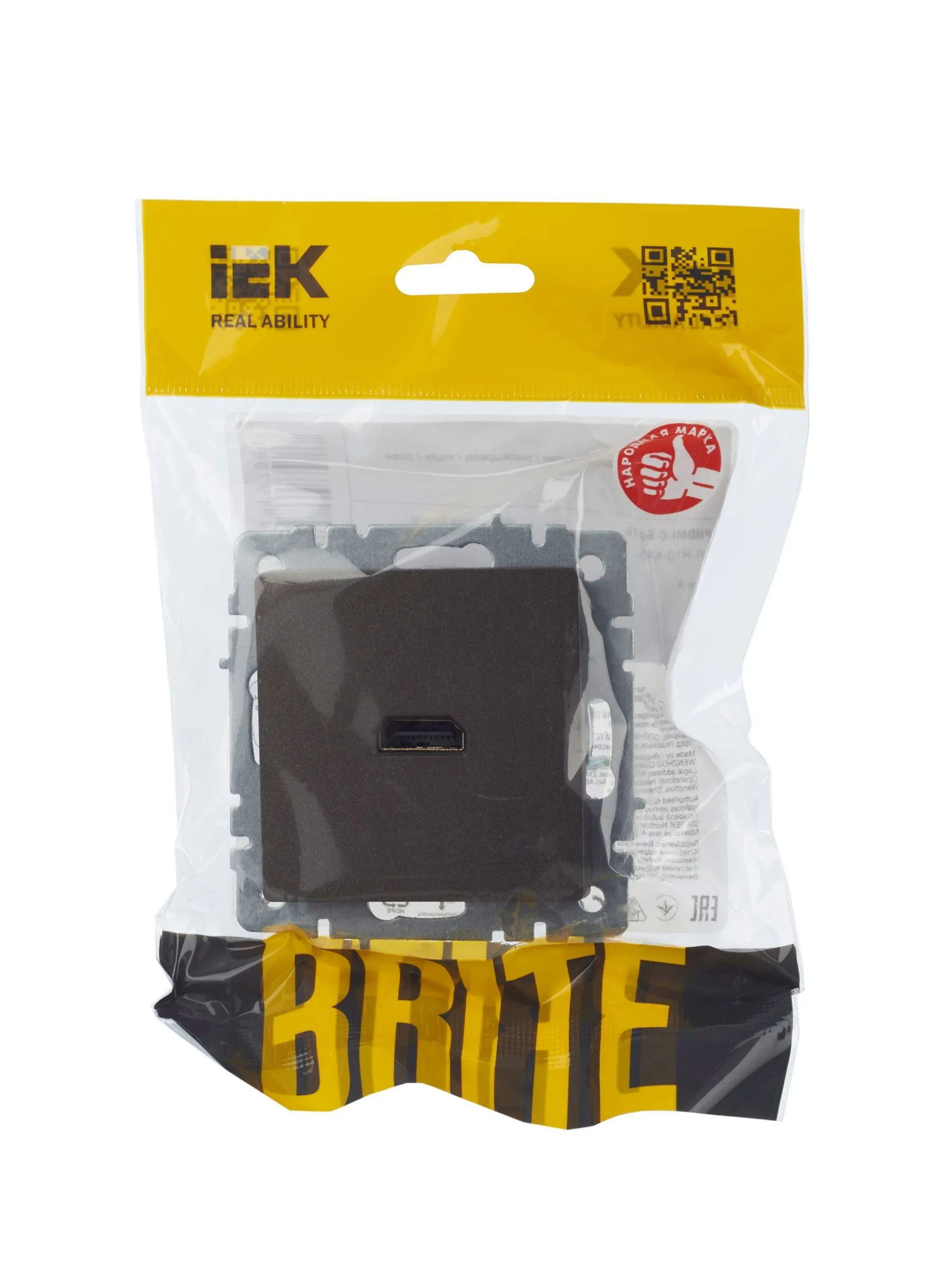 BRITE Розетка HDMI РHDMI-0-БрТБ темная бронза IEK - Фото 2