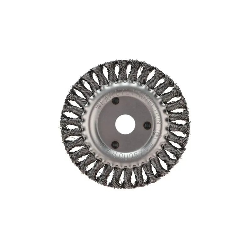 Щетка дисковая для УШМ, крученая стальная проволока, 150мм, отв. 22,23мм KRANZ - Фото 2