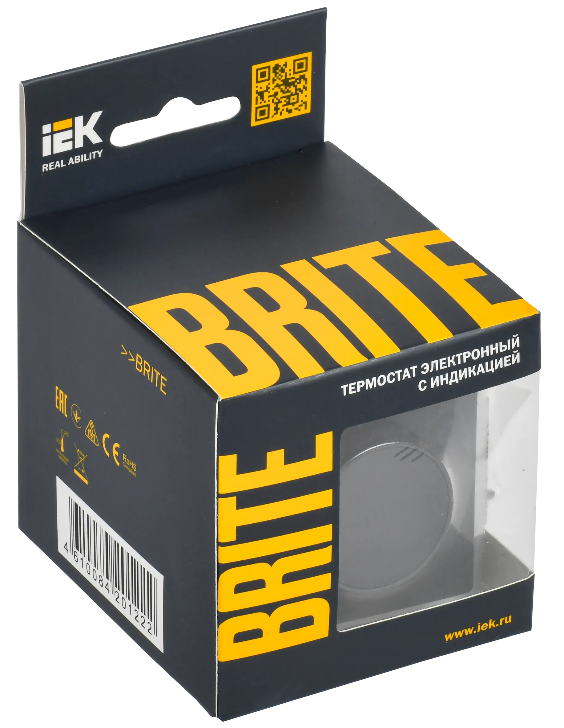 BRITE Термостат электронный с индикацией ТС10-1-БрГ графит IEK - Фото 2