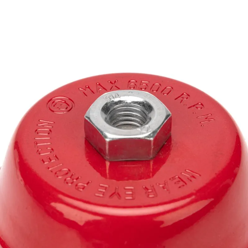 Щетка чашечная для УШМ, крученая стальная проволока, 125мм, М14 KRANZ - Фото 2